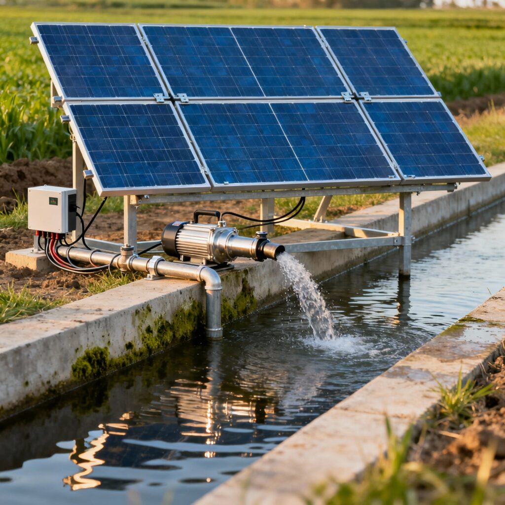 solar pump canal realistic