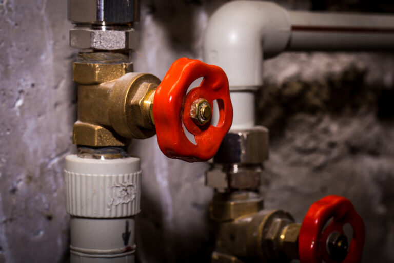 Home piping with taps, central heating system